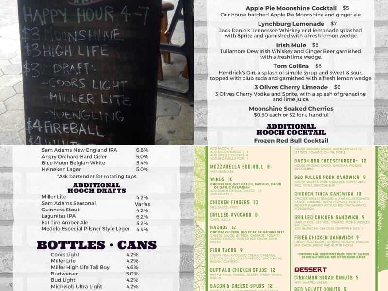 Hooch Menu