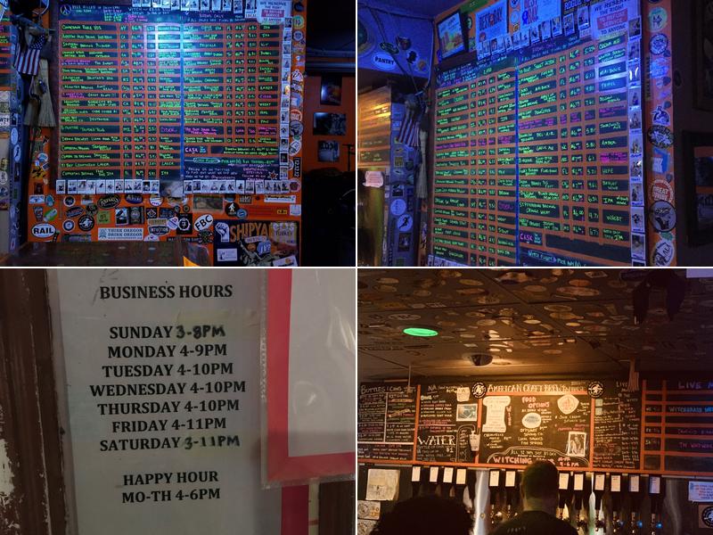 The Ale and the Witch Menu