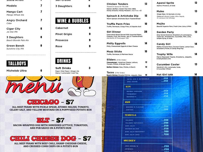 Park & Rec DTSP Menu