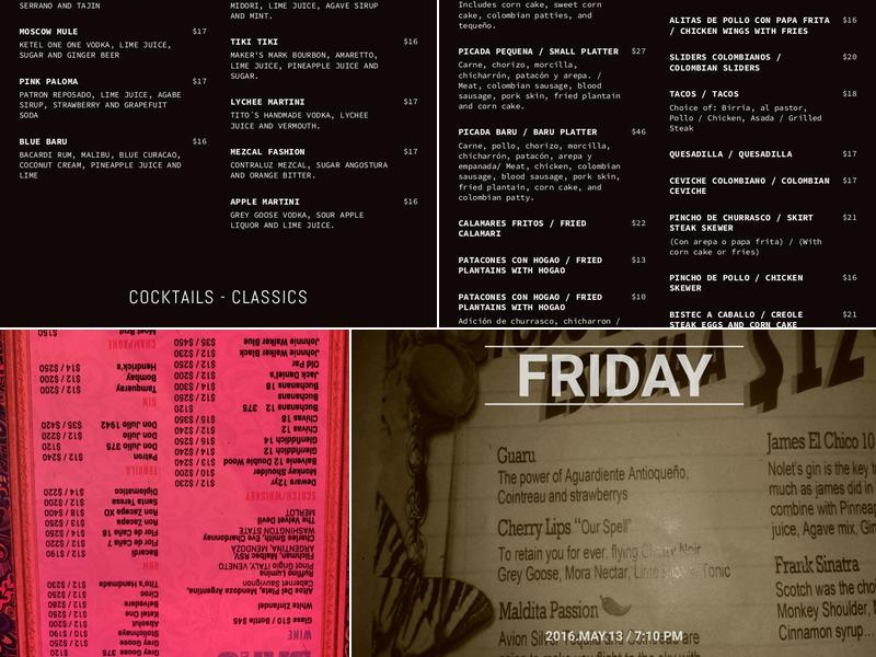 Baru Doral Resto-Bar Menu