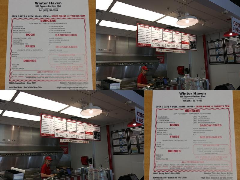Five Guys Menu