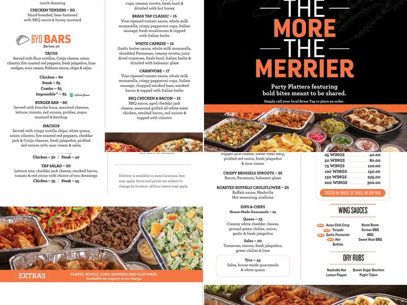 The Brass Tap Menu
