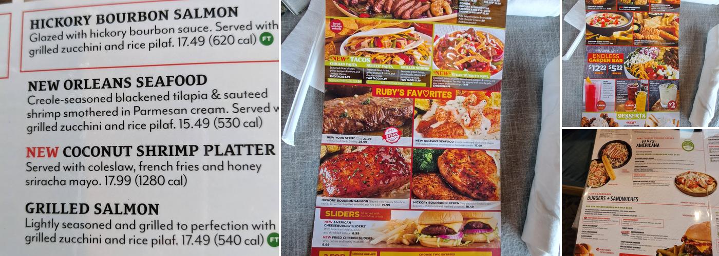Ruby Tuesday Menu