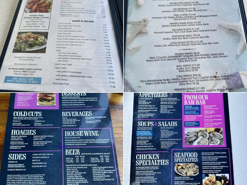 Southport Raw Bar & Restaurant Menu