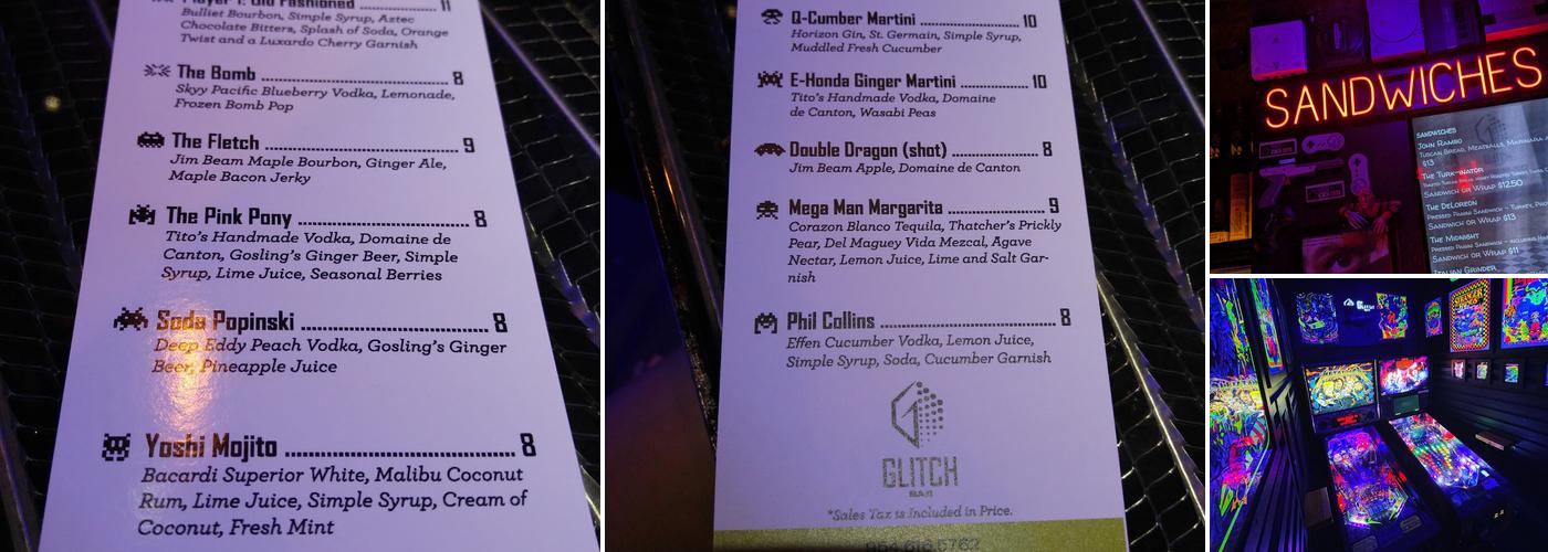 Glitch Bar Menu