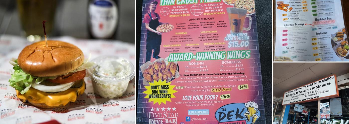 The Dek Bar Menu