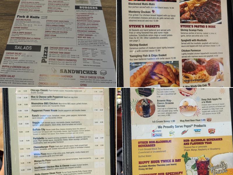 Stevie Tomato's Menu