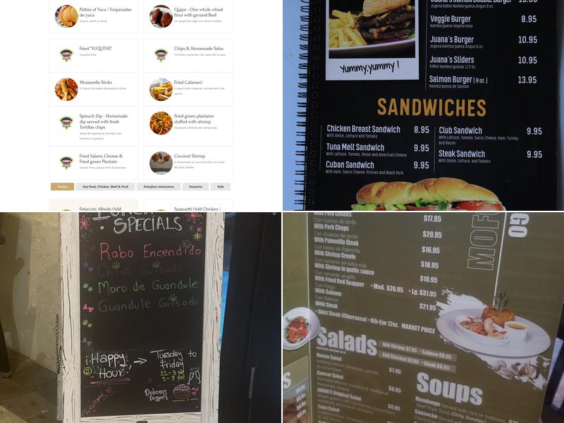 Juana’s Latin Sports Bar Menu