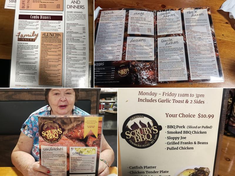 Scruby's BBQ Menu