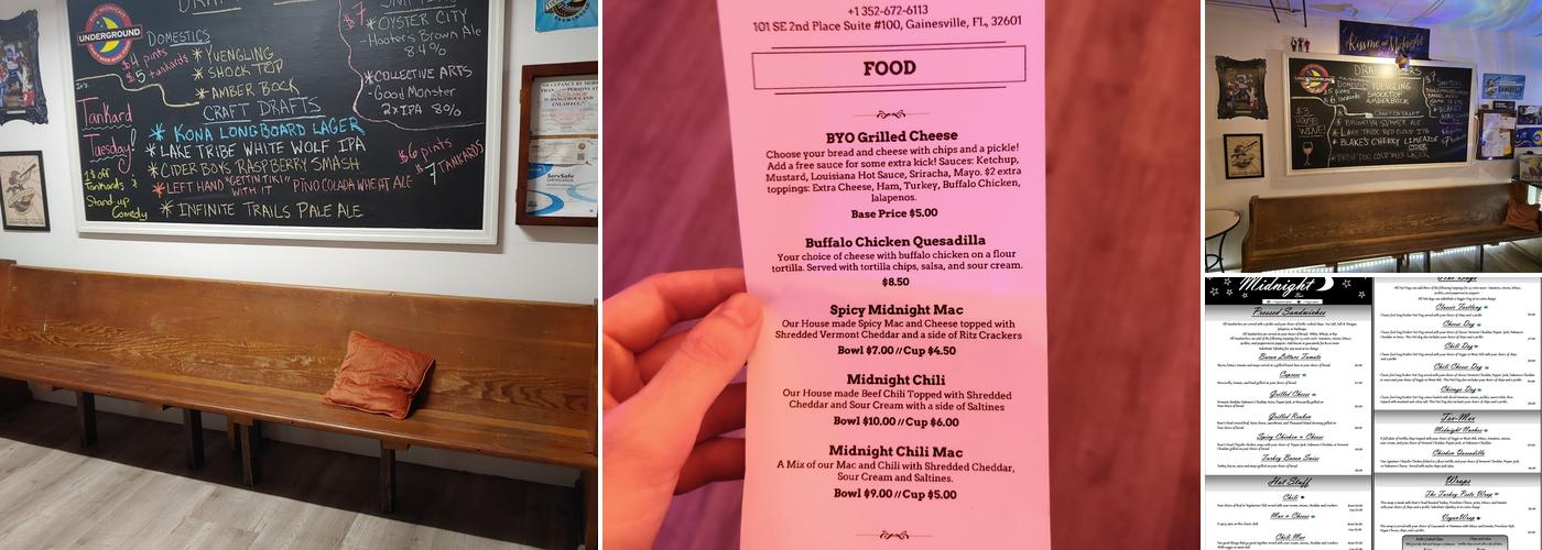 The Midnight Underground Menu