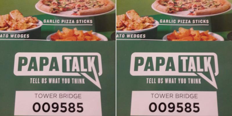Papa Johns Pizza Menu