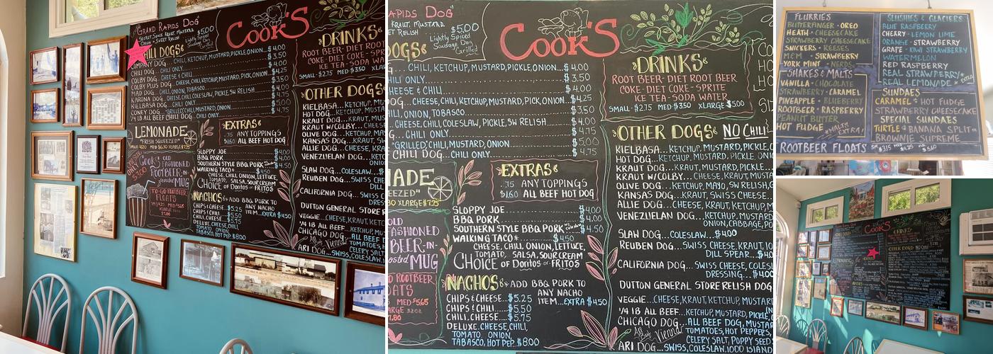 Cooks Hot Dog Drive In Menu