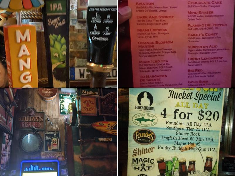 On the Rocks Bar Menu