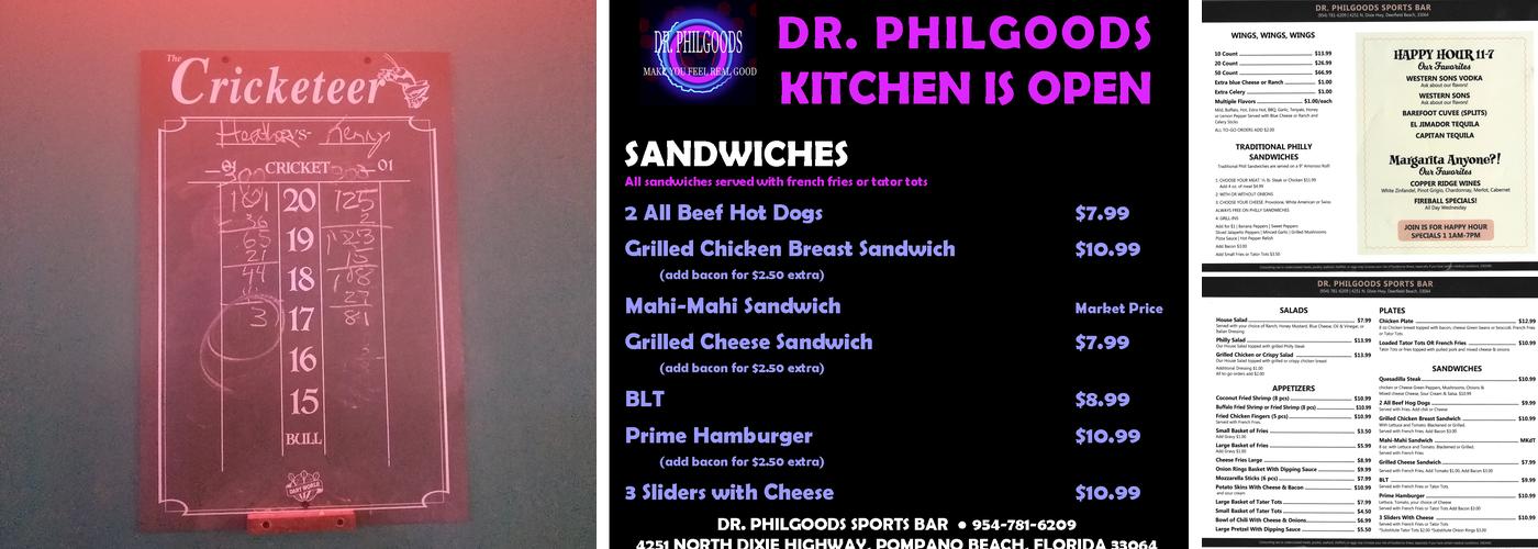 Dr Philgoods Menu