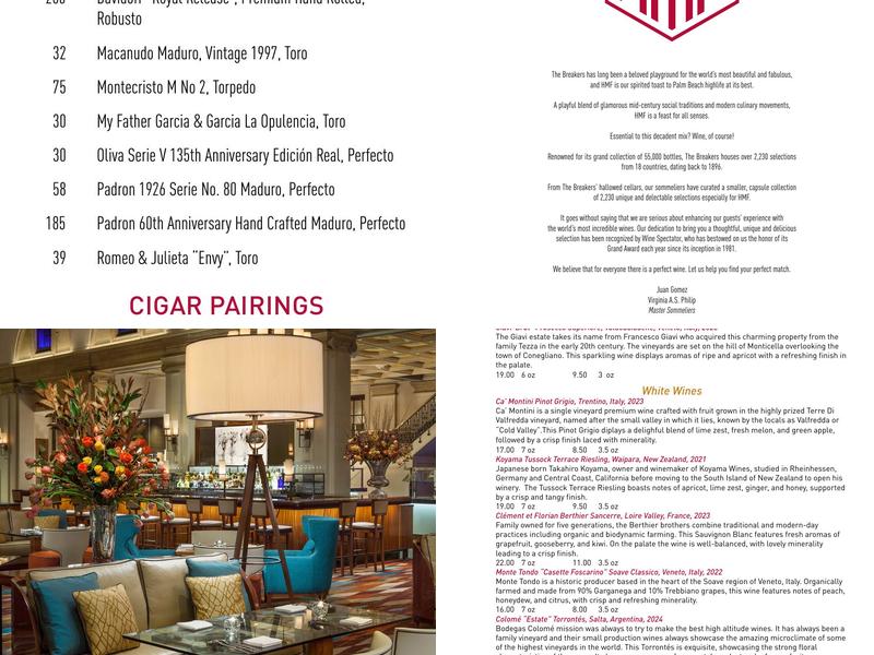 HMF Menu