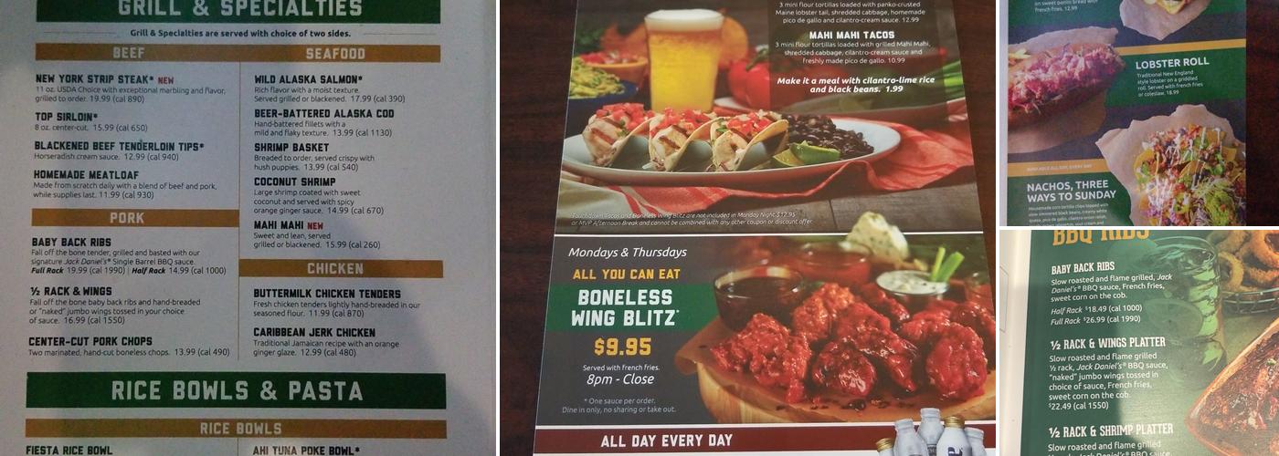 Duffy's Sports Grill Menu