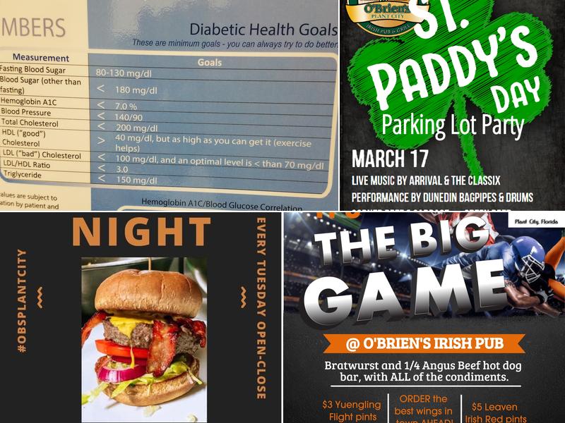 O'Brien's Irish Pub & Grill - Plant City Menu