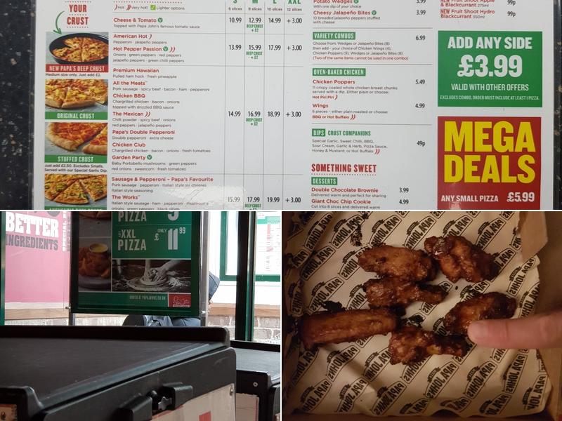 Papa Johns Pizza Menu