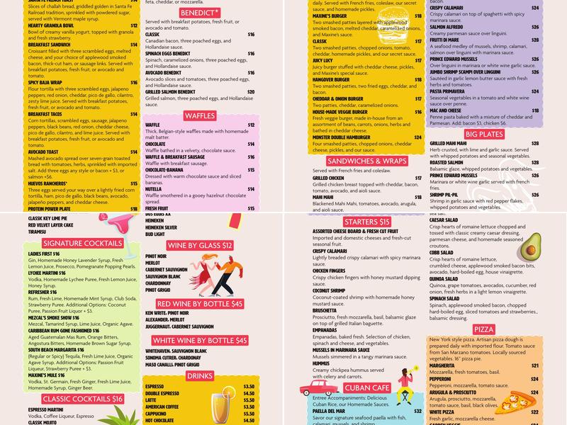 Red Bar @ Catalina Menu