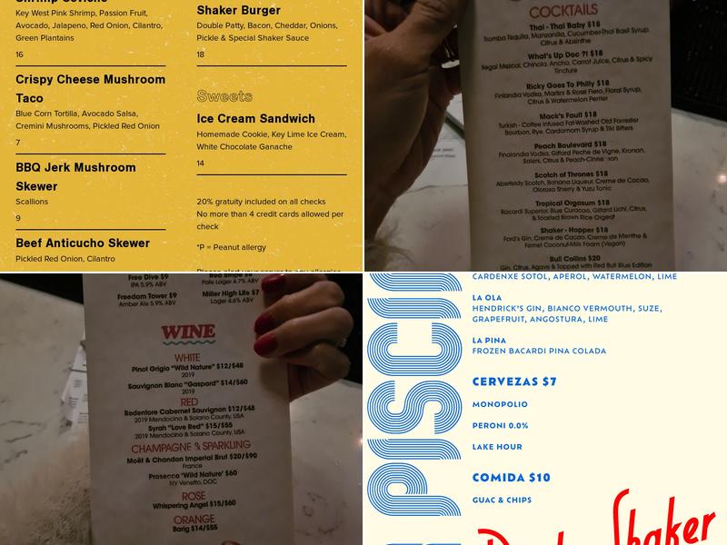 Broken Shaker Menu