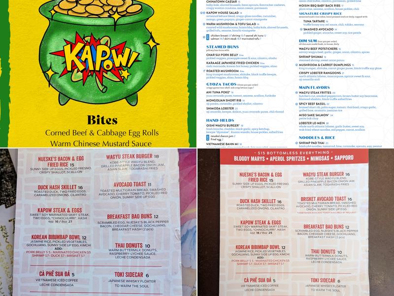 Kapow Noodle Bar Menu