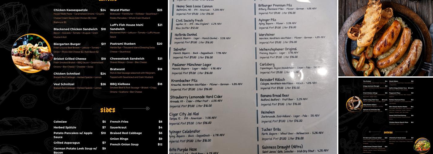 Biergarten Menu