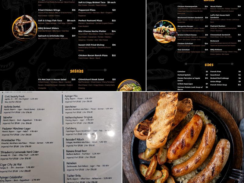 Biergarten Menu