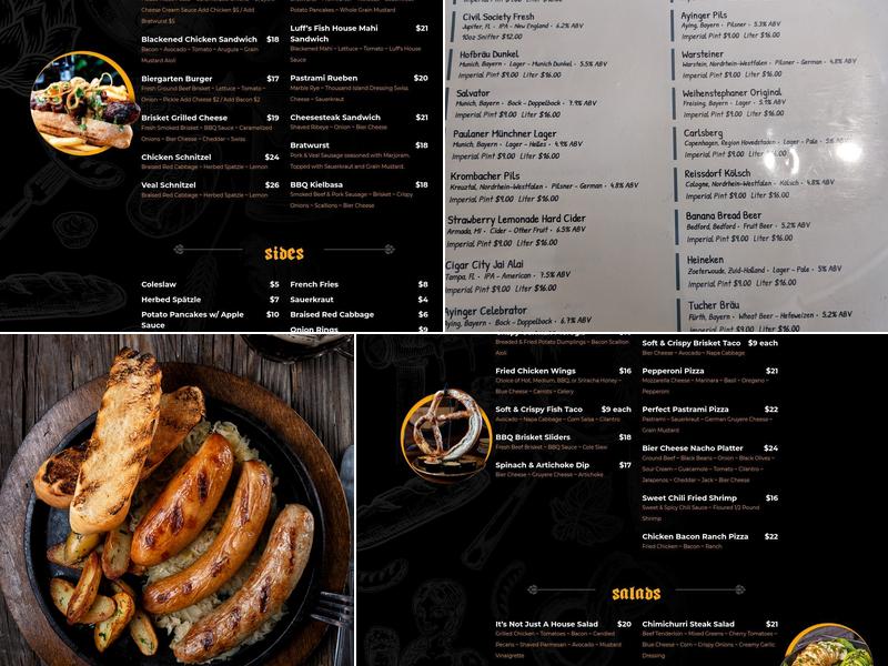Biergarten Menu