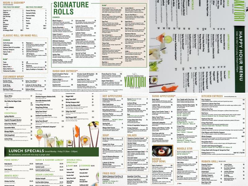 Yakitori Sake House Menu