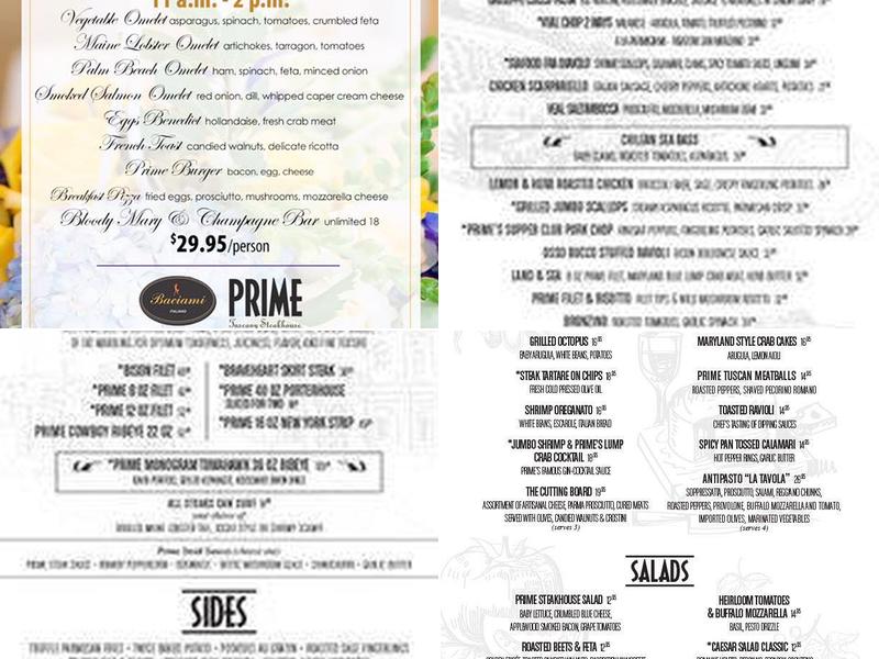 Il Bacio Menu
