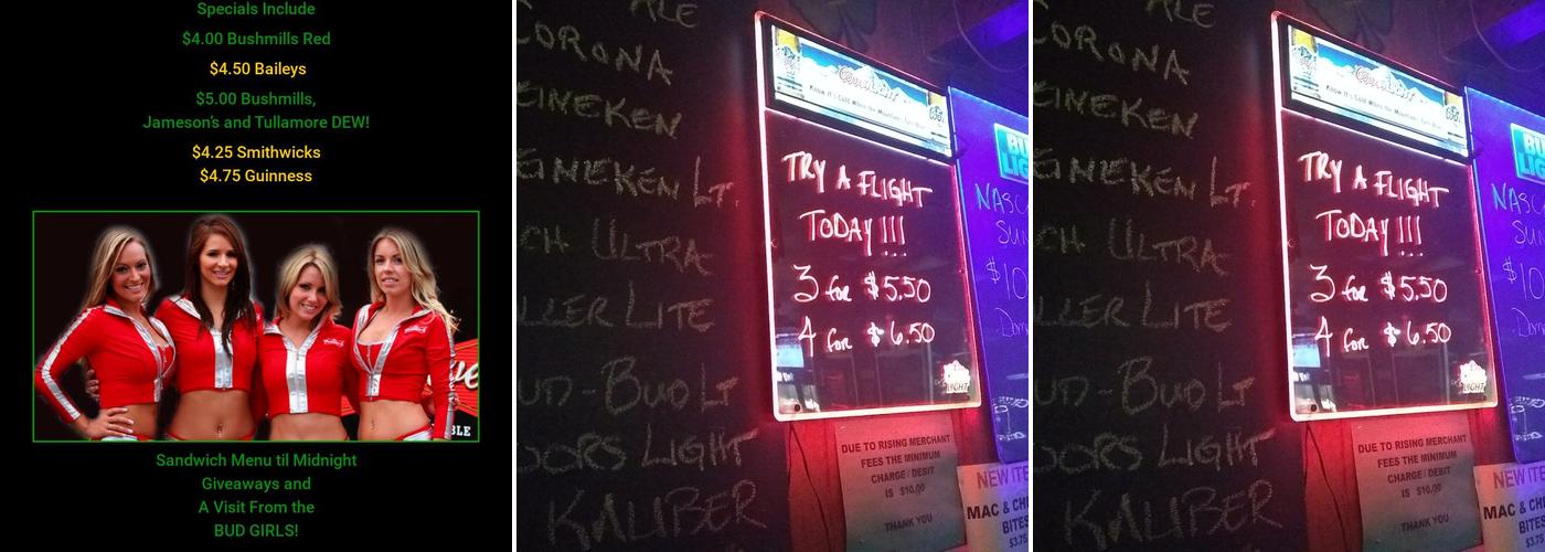 Dublin House Pub Menu