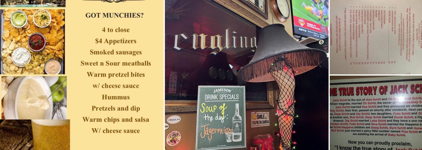 H.J. O'Connor's Pub Menu