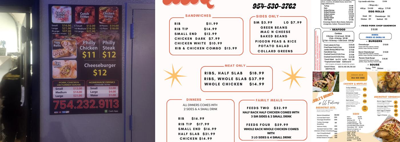 CC Fortunes Sports Bar & Grill Menu