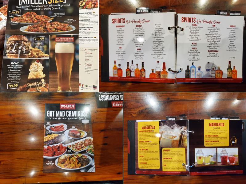 Miller's Ale House Menu