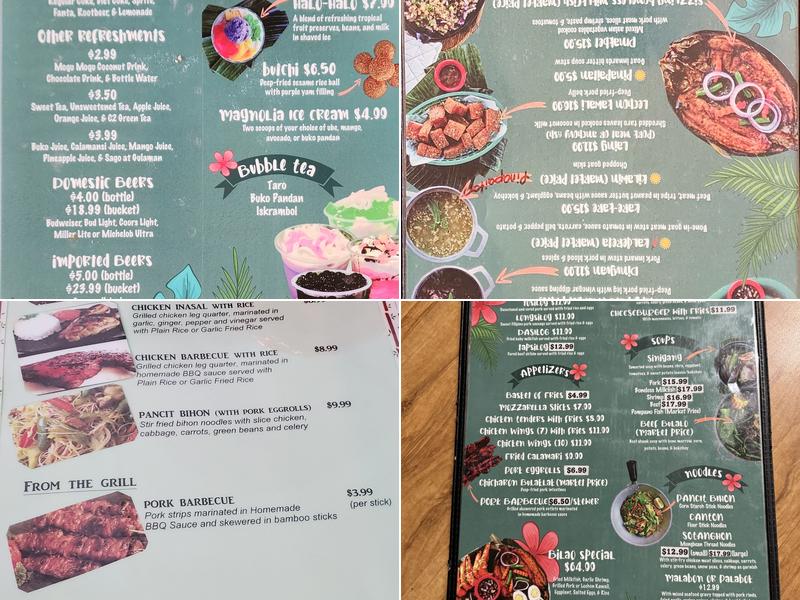 Nipa Hut Bar & Restaurant Menu