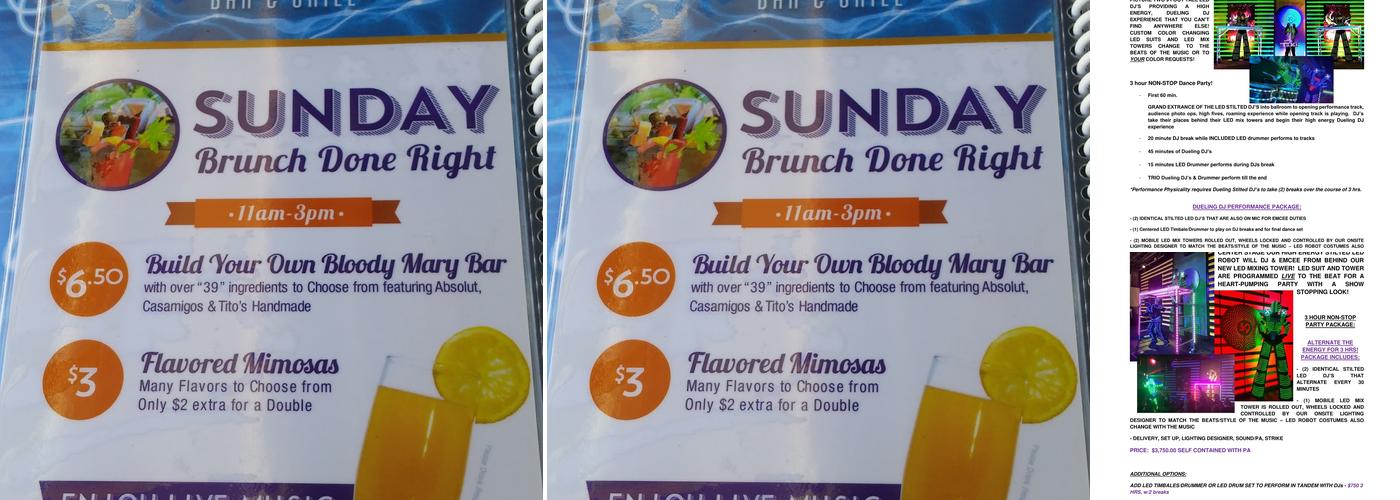 3NINE Menu