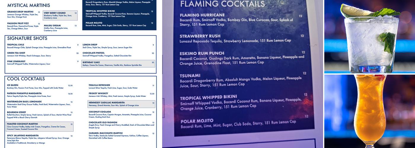 ICEBAR Orlando Menu