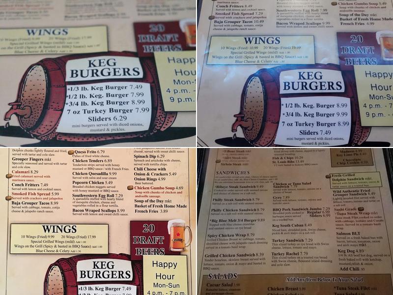 Keg South Of Kendall Menu