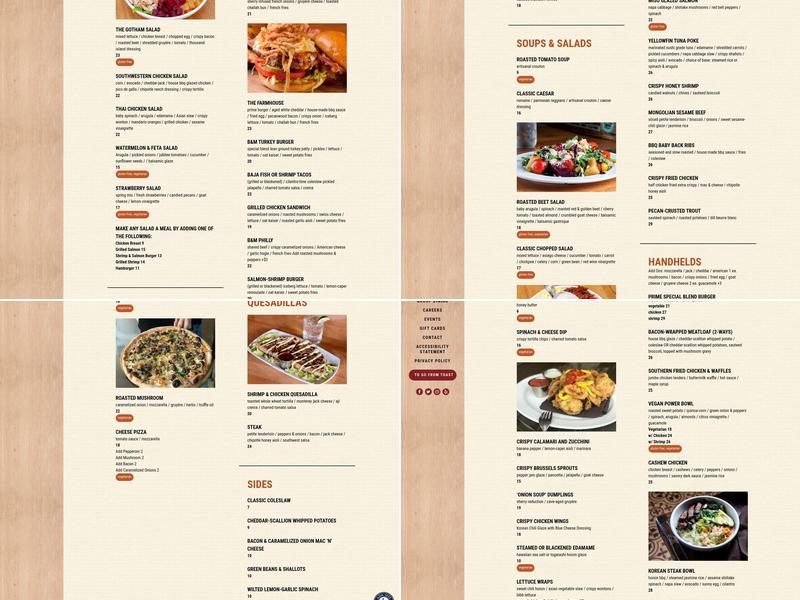 Burt & Max's Menu