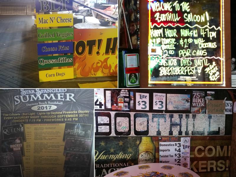 Boot Hill Saloon Menu