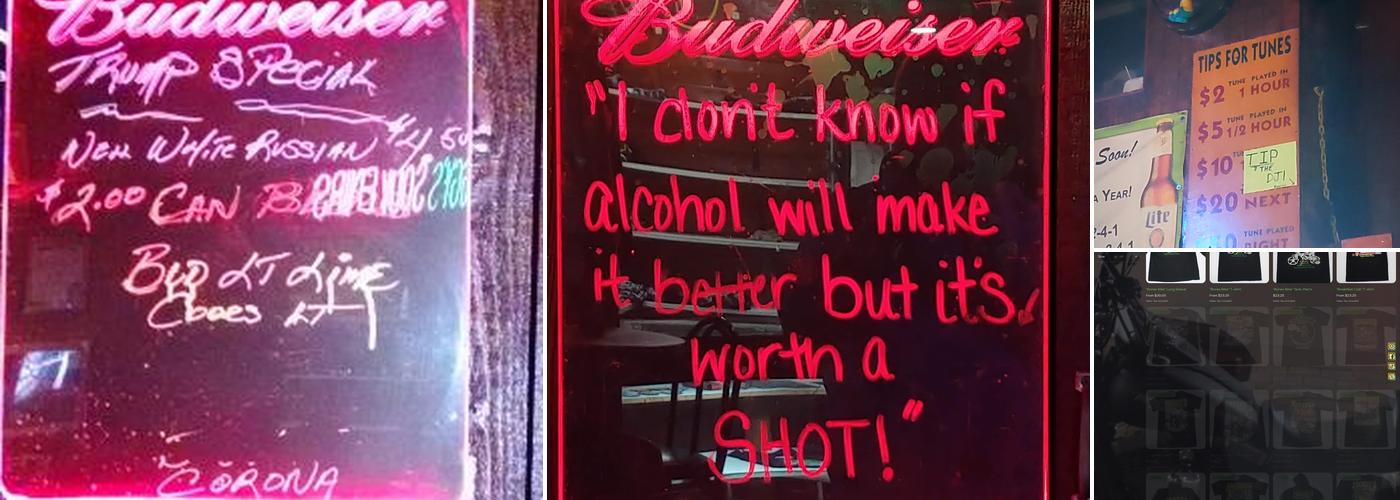 Froggy's Saloon Menu