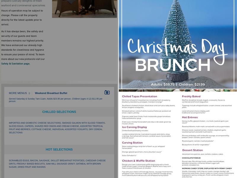 Clocktower Lounge Menu