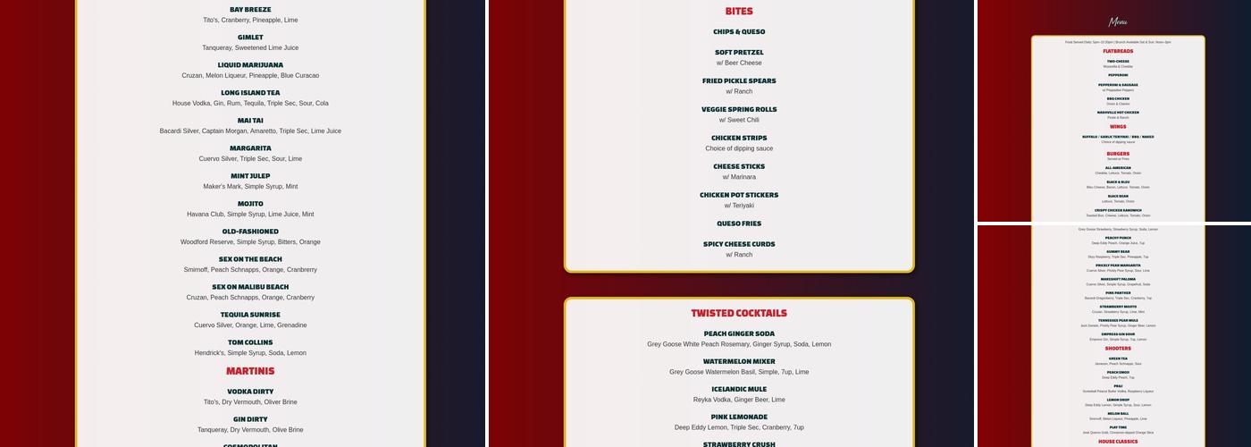 Tribe Menu
