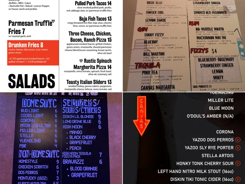 Canvas Menu