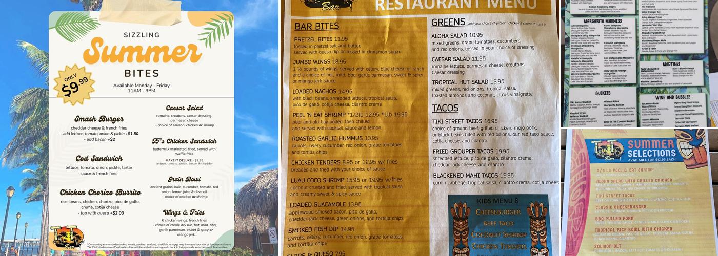 TT's Tiki Bar Menu