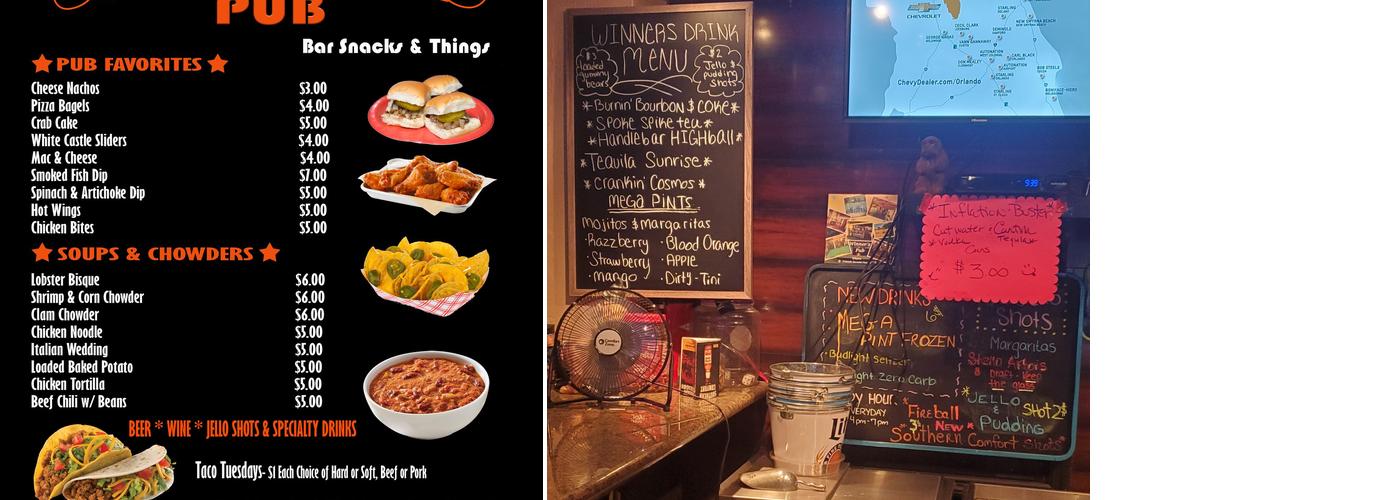 Winners Pub Menu