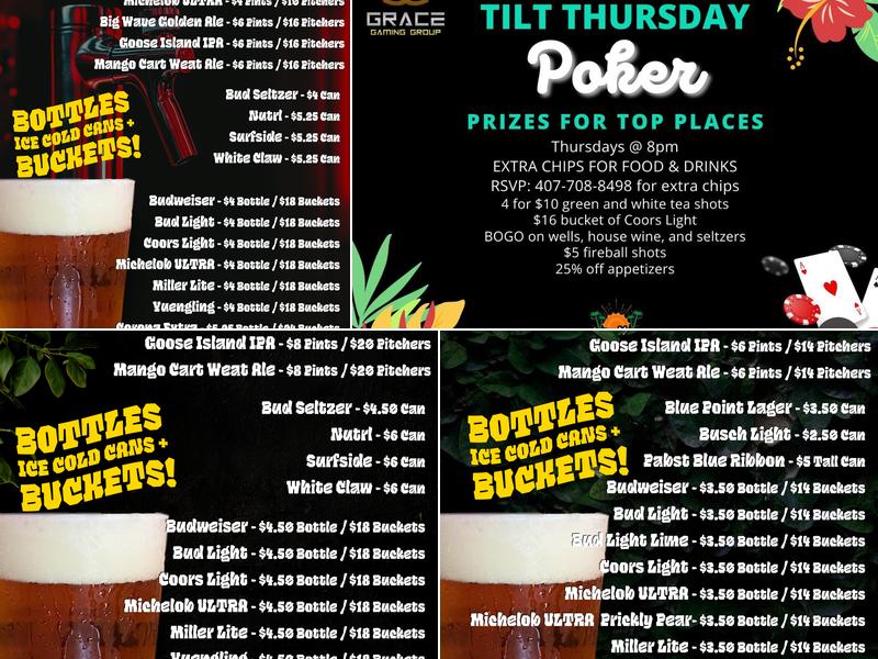 Lake Mary Pub & Tiki Bar Menu