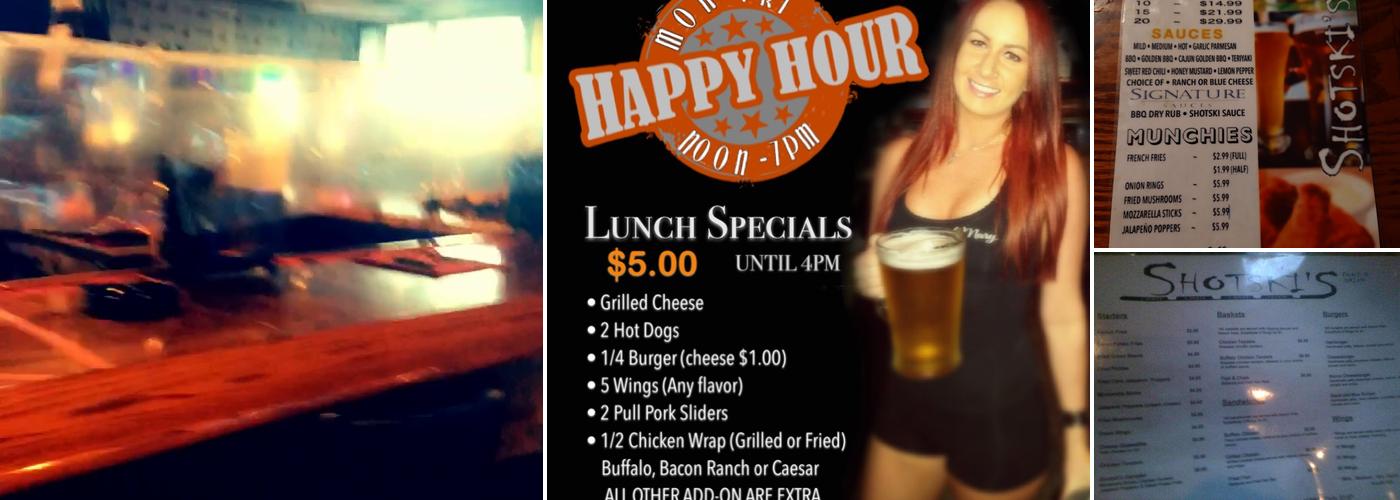 Shotski's Menu