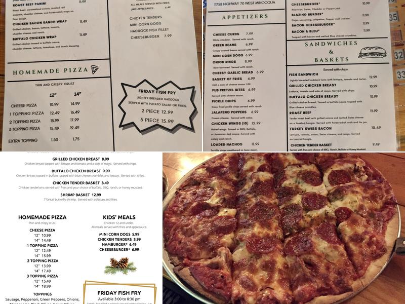 Rustic Pines Pub Menu