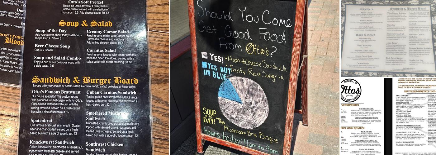 Otto's Beer & Brat Garden Menu